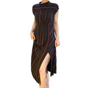 ✨  ZARA WOMAN Striped Midi Dress – Size M